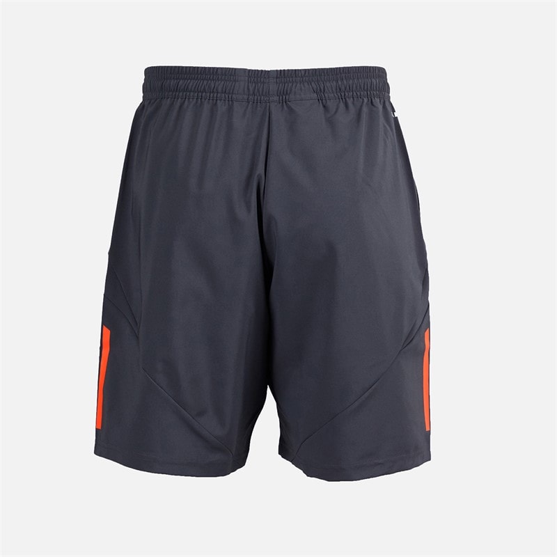 adidas Mens SLB Benfica Downtime Shorts Night Grey/Semi Solar Orange - Image 4