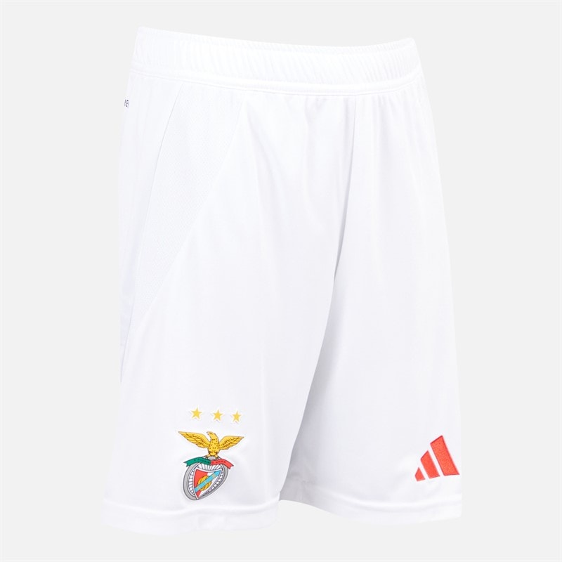adidas Junior Boys SLB Benfica 24/25 Home Shorts White - Image 4