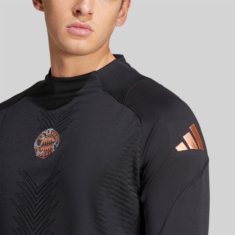 adidas Mens FCB FC Bayern Muenchen Pro Training Top Black - Image 4