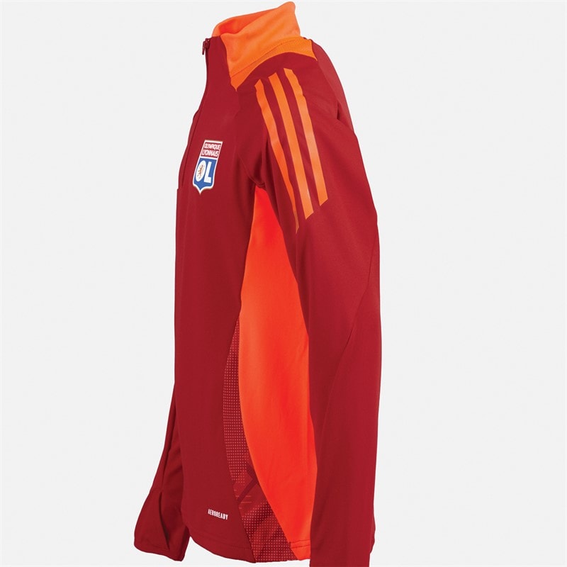 adidas Junior Boys OL Olympique Lyon Training Top Team Power Red 2 - Image 4