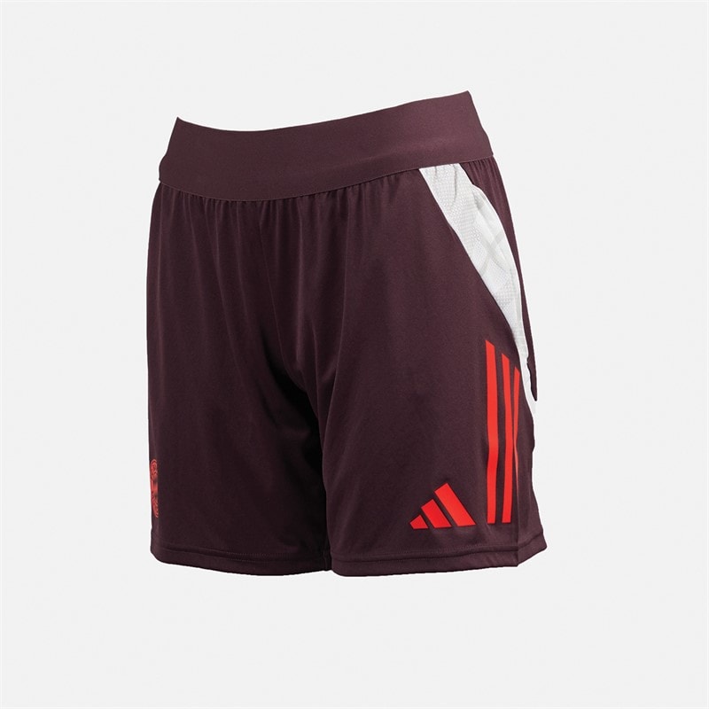 adidas Womens FCB FC Bayern Muenchen Training Shorts Shadow Maroon/Red - Image 3