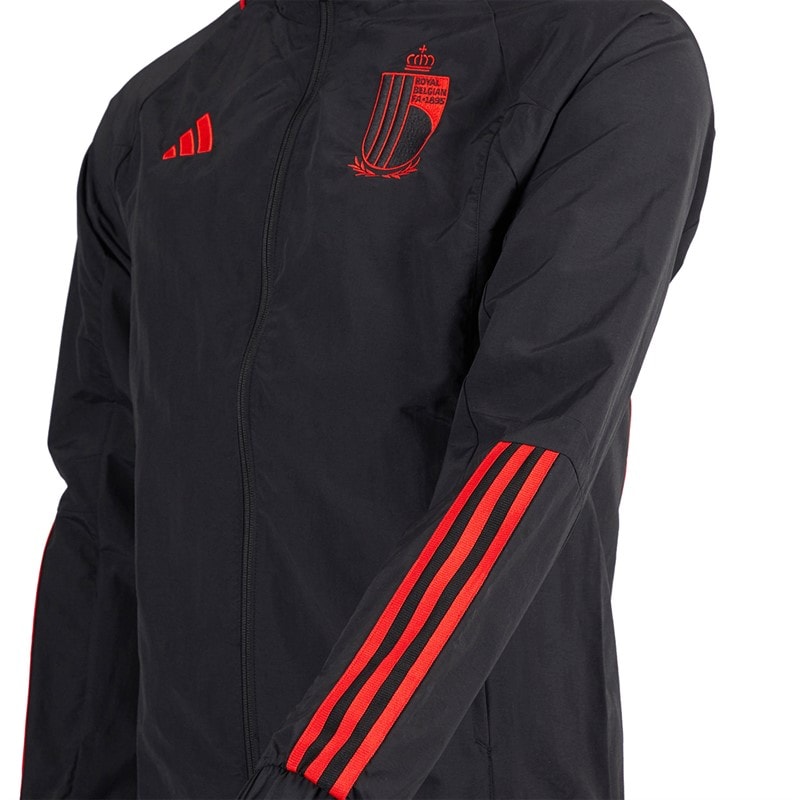 adidas Mens RBFA Belgium Track Jacket Black - Image 3