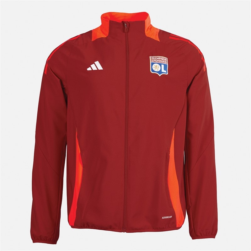 adidas Mens OL Olympique Lyon Presentation Jacket Team Power Red 2