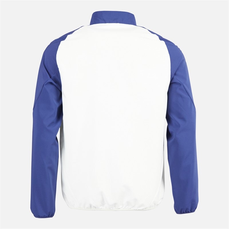 adidas Mens OL Olympique Lyon Presentation Jacket White Tint/Midnight Indigo/Bright Red - Image 2