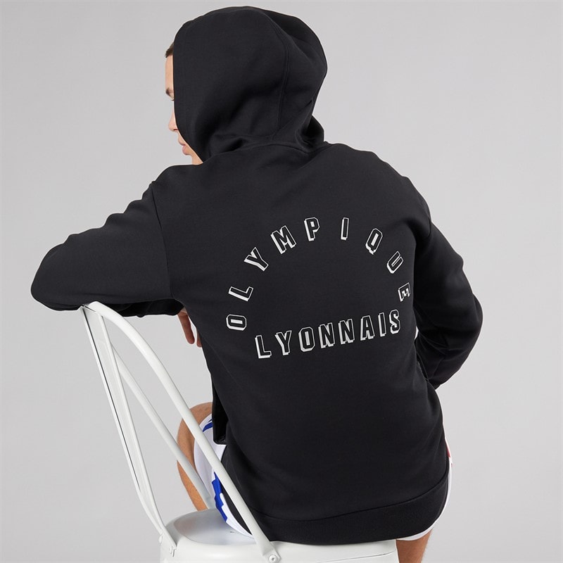 adidas Mens OL Olympique Lyon Anthem Jacket Black