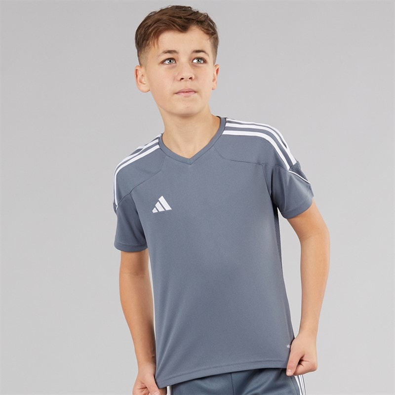 adidas Kids Junior Tiro 23 League T-Shirt Team Onix/White - Image 1