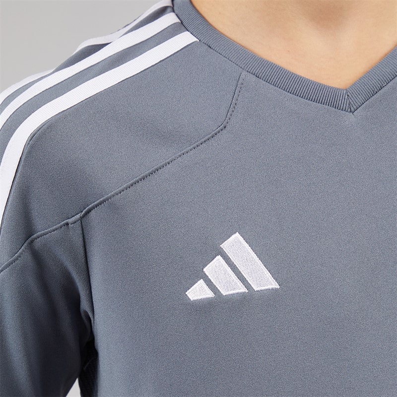 adidas Kids Junior Tiro 23 League T-Shirt Team Onix/White - Image 3