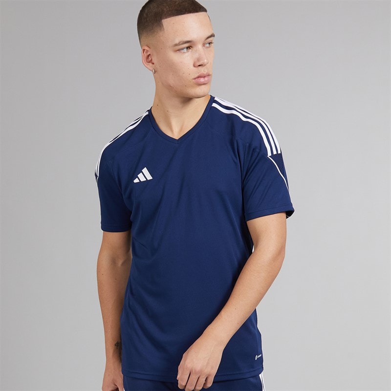 adidas Mens Tiro 23 League T-Shirt Team Navy Blue/White - Image 1
