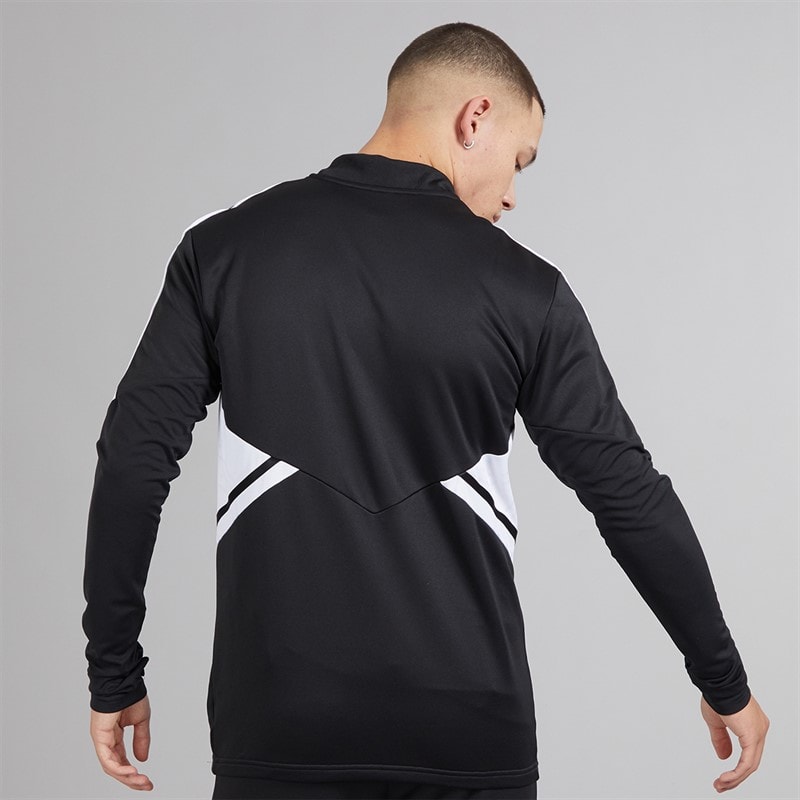 adidas Mens Condivo 22 1/4 Zip Training Top Black/White - Image 2