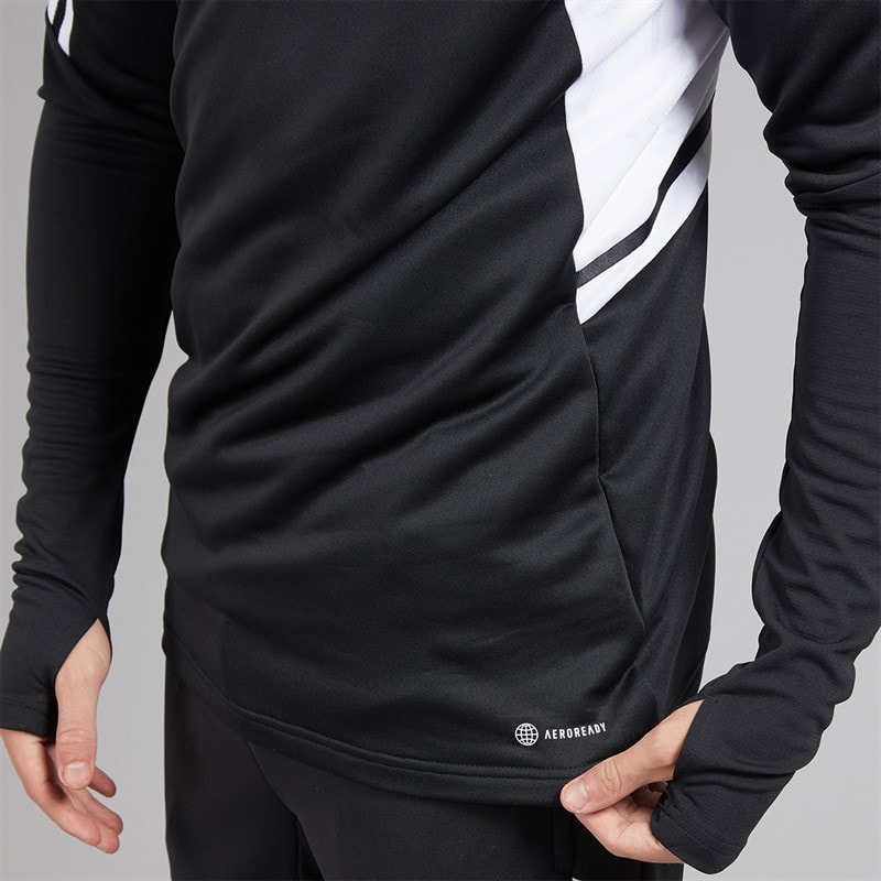 adidas Mens Condivo 22 1/4 Zip Training Top Black/White - Image 5