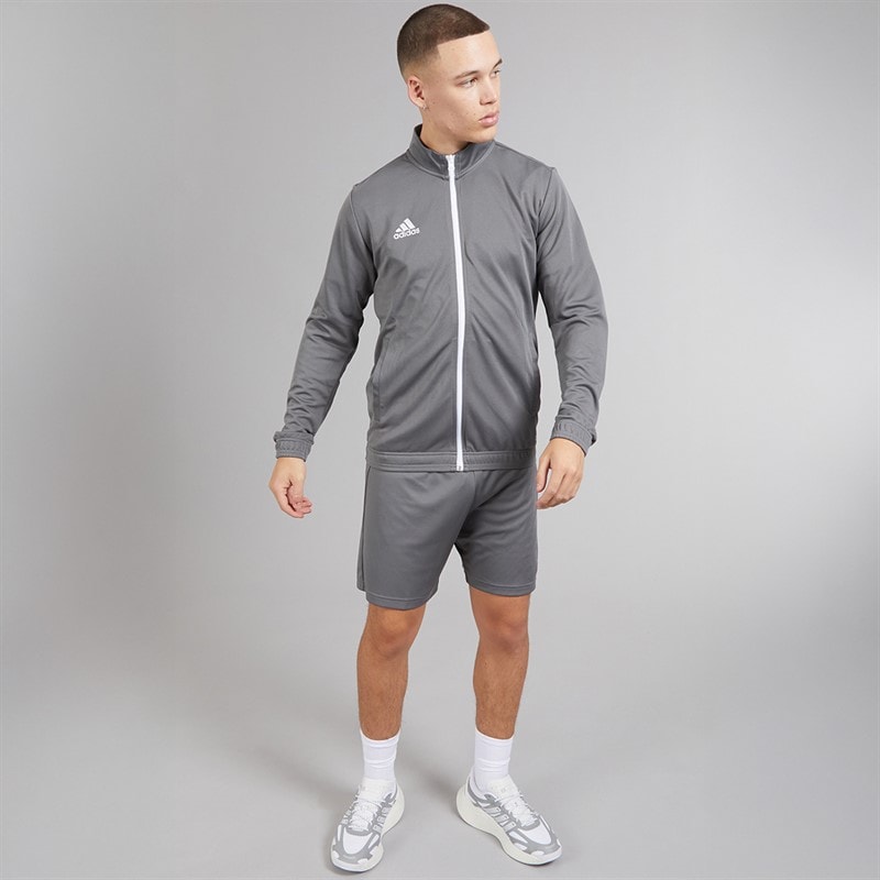 adidas Mens Entrada 22 Track Jacket Team Grey Four - Image 4