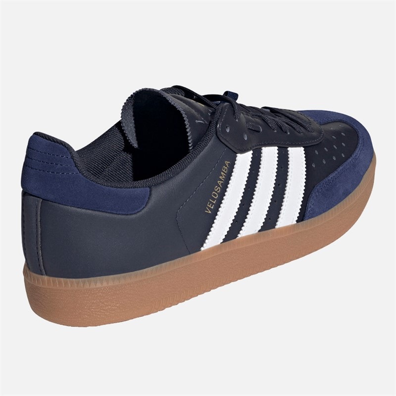 adidas Mens Velosamba Leather Cycling Shoes Legend Ink/Cloud White/Dark Blue - Image 3
