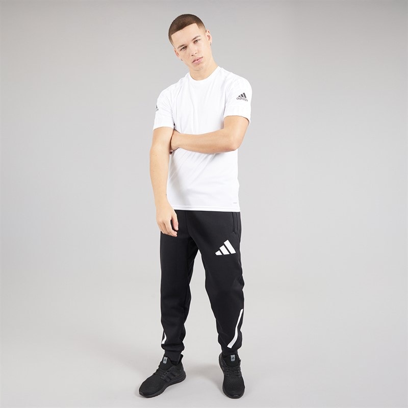 adidas Mens Squadra 21 T-Shirt White/White/Black - Image 4