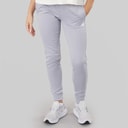 adidas Womens Aeroready Game And Go Tapered Fleece Joggers Gloy Grey/White