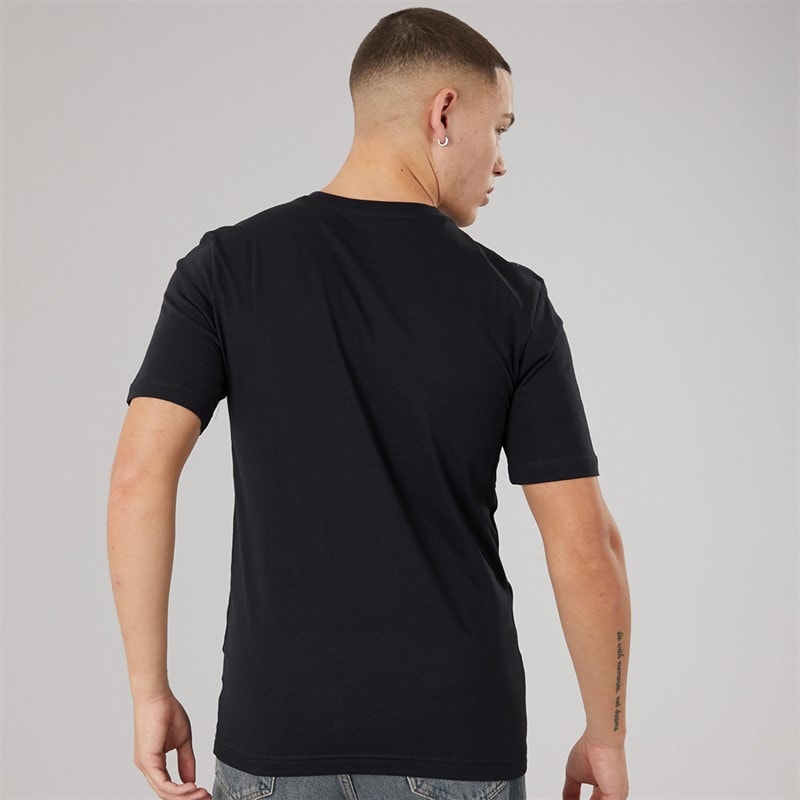 adidas Mens Lounge Slides Graphic Pocket T-Shirt Black - Image 2