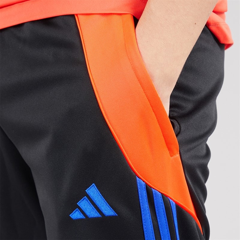 adidas Mens Tiro 24 Track Pants Black/Solar Red/Lucid Blue - Image 3