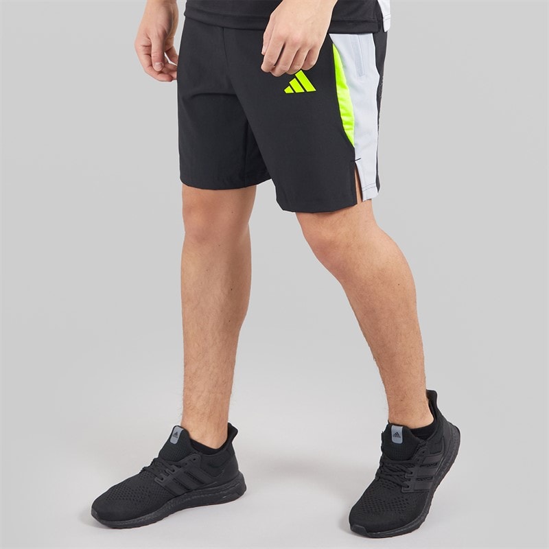 adidas Mens Tech Apparel Colorblock Training Shorts Black - Image 1