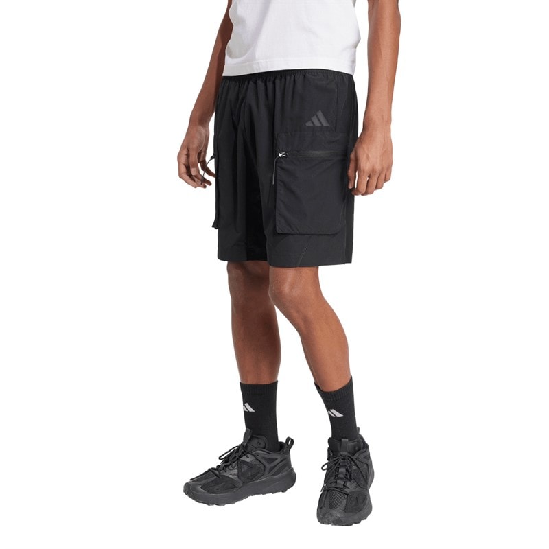 adidas Mens City Escape Woven Shorts Black