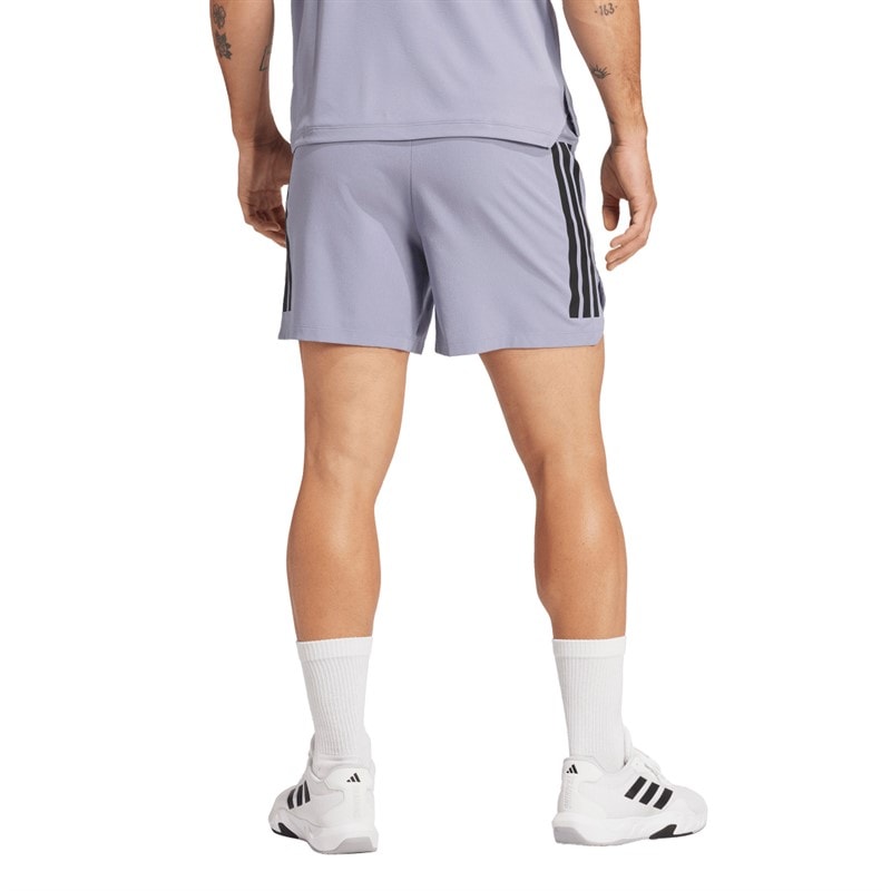 adidas Mens Primelift 3 Stripes Shorts Silver Violet - Image 2
