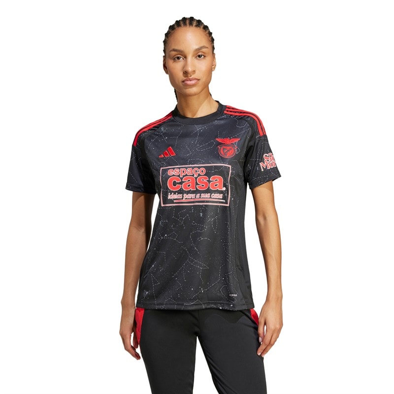 adidas Womens SLB Benfica 24/25 Away Jersey Black