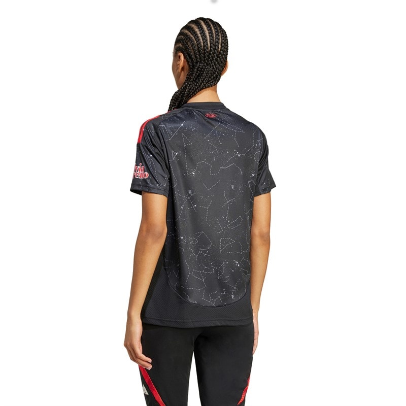 adidas Womens SLB Benfica 24/25 Away Jersey Black - Image 2