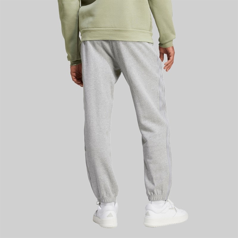 adidas Mens Brand Love French Terry Joggers Medium Grey Heather - Image 2