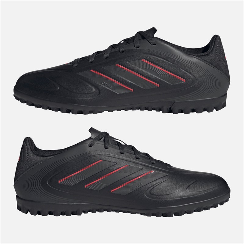 adidas Mens Copa Pure 3 Club TF Astro Football Boots Core Black/Carbon/Lucid Red - Image 1
