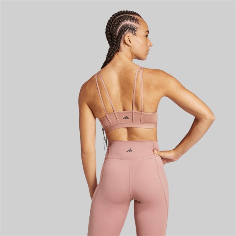 adidas Womens All Me Essentials Light Support Bra Warm Clay - Image 2