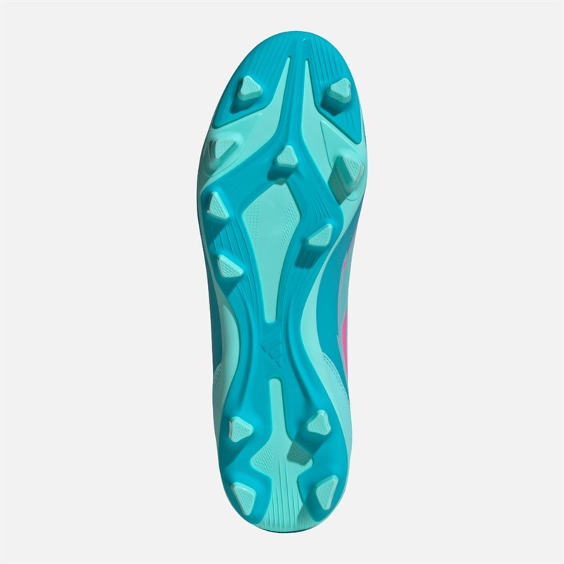 adidas Mens F50 Club Messi FG/MG Firm/Multi Ground Football Boots Flash Aqua/Lucid Pink/Lucid Cyan - Image 2