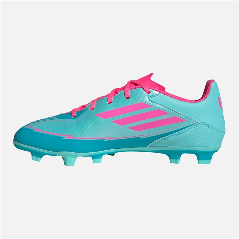 adidas Mens F50 Club Messi FG/MG Firm/Multi Ground Football Boots Flash Aqua/Lucid Pink/Lucid Cyan - Image 5