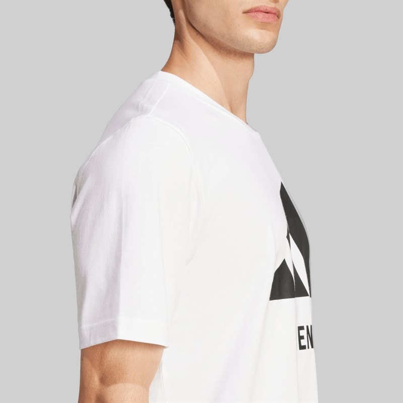 adidas Mens Logo Athens T-Shirt White - Image 5