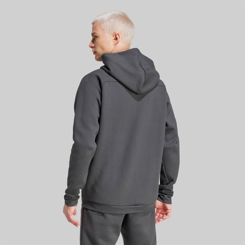 adidas Mens DFB Germany 24 Travel Full Zip Hoodie Carbon - Image 2