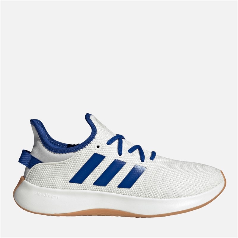 adidas Womens Cloudfoam Pure Trainers Core White/Royal Blue/Grey One - Image 1