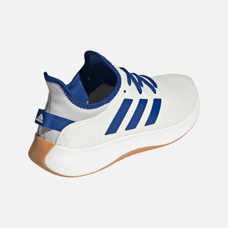 adidas Womens Cloudfoam Pure Trainers Core White/Royal Blue/Grey One - Image 3