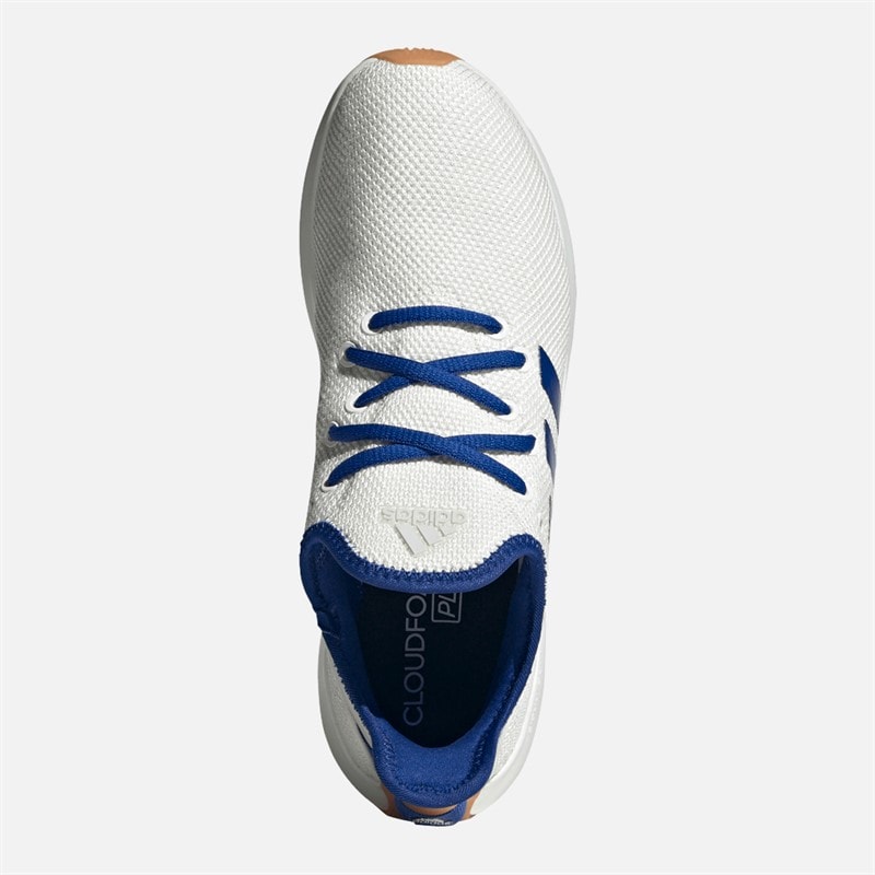 adidas Womens Cloudfoam Pure Trainers Core White/Royal Blue/Grey One - Image 4