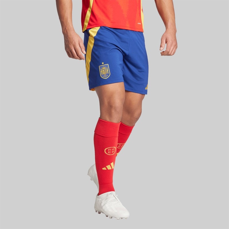 adidas Mens FEF Spain 23/24 Home Shorts Victory Blue - Image 1