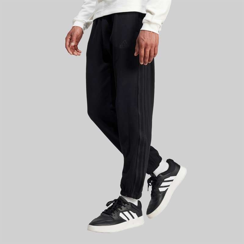 adidas Mens Brand Love French Terry Joggers Black - Image 2