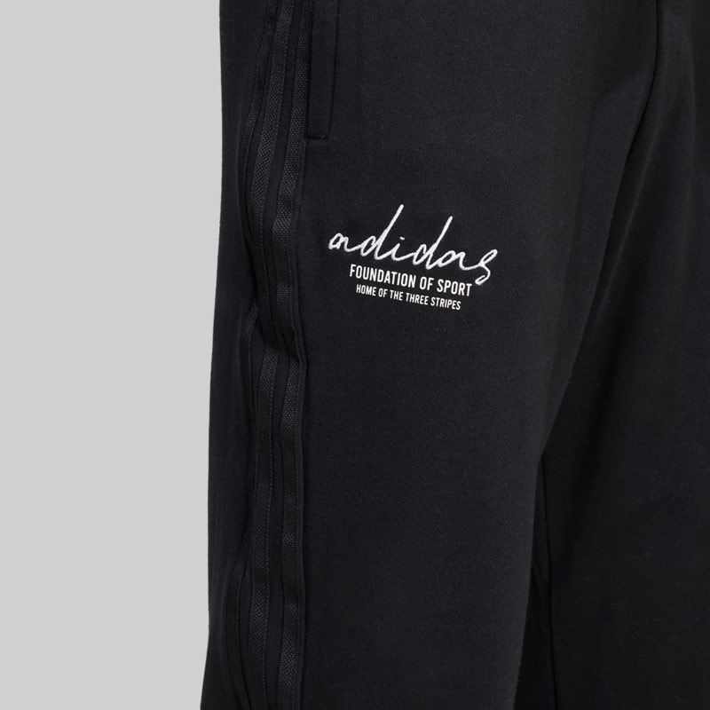 adidas Mens Brand Love French Terry Joggers Black - Image 5
