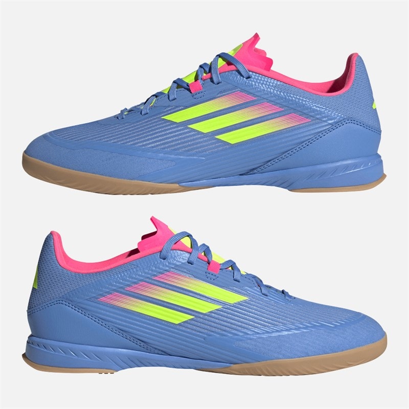 adidas Mens F50 League Indoor Football Boots Blue Fusion/Lucid Lemon/Lucid Pink