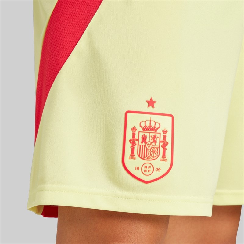 adidas Mens FEF Spain 24 Away Shorts Pulse Yellow - Image 3
