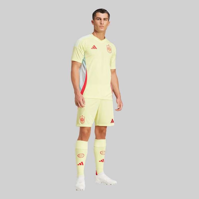 adidas Mens FEF Spain 24 Away Shorts Pulse Yellow - Image 5