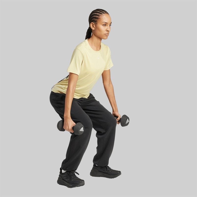 adidas Womens Designed For Training T-Shirt Powder Yellow - Image 5