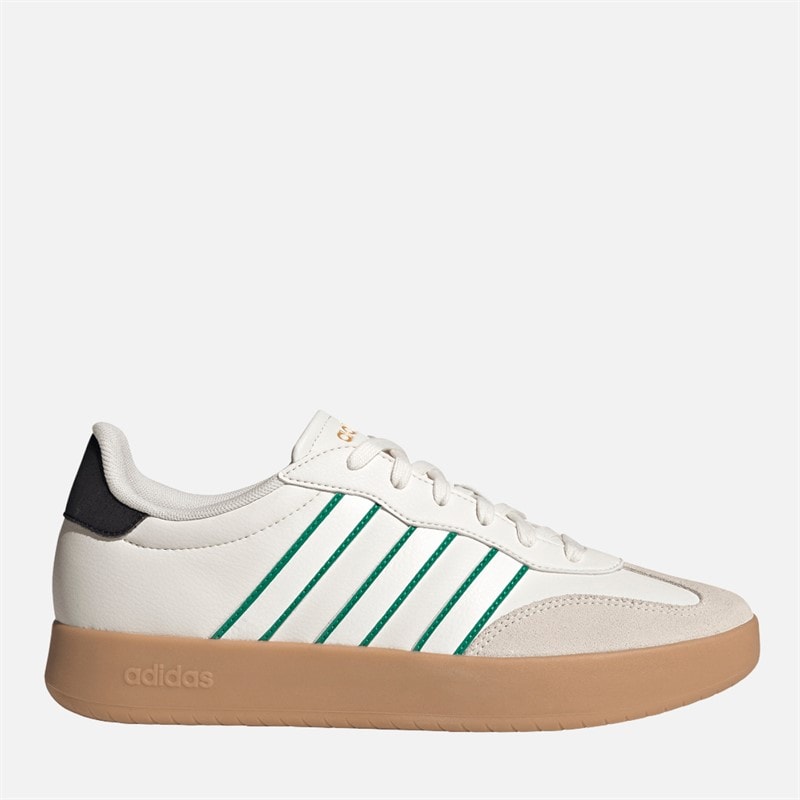 adidas Mens Barreda Trainers Core White/Core White/Court Green - Image 1