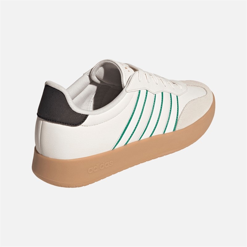 adidas Mens Barreda Trainers Core White/Core White/Court Green - Image 3