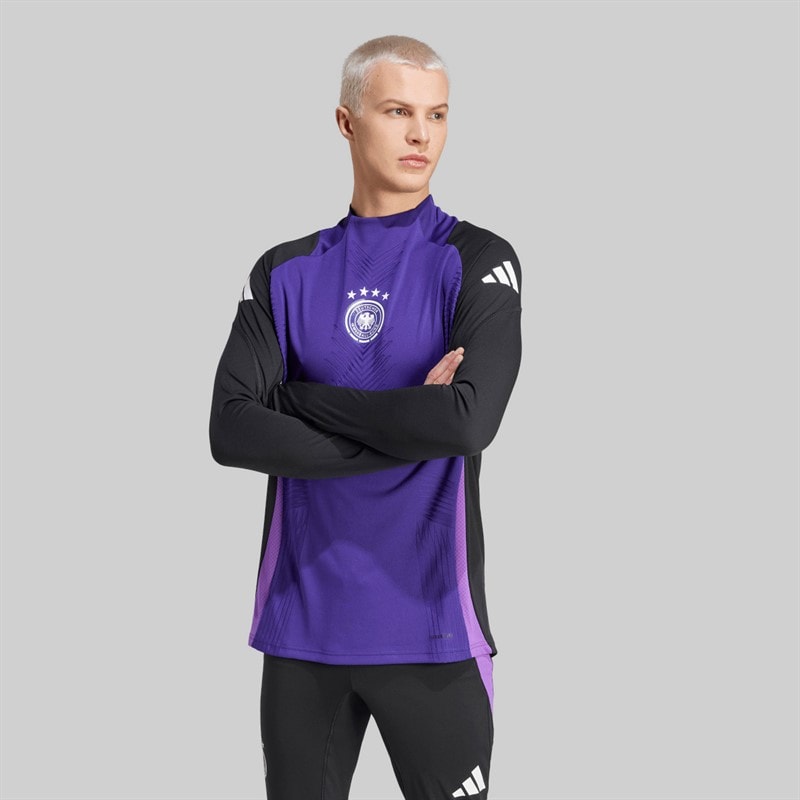 adidas Mens DFB Germany Pro Long Sleeve Training Jersey Black - Image 1