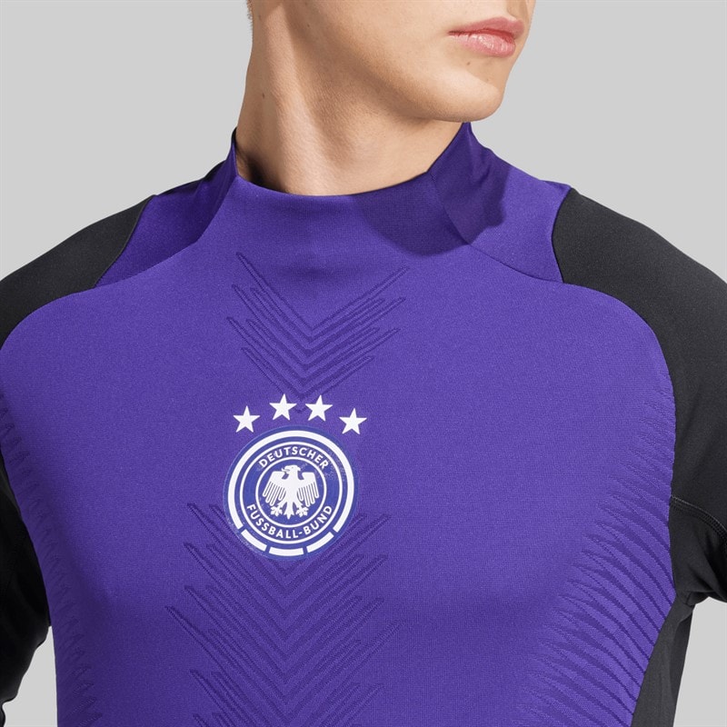 adidas Mens DFB Germany Pro Long Sleeve Training Jersey Black - Image 3