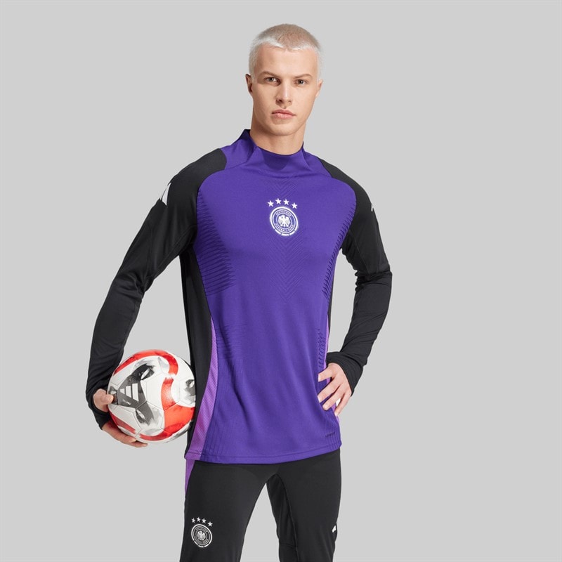 adidas Mens DFB Germany Pro Long Sleeve Training Jersey Black - Image 5