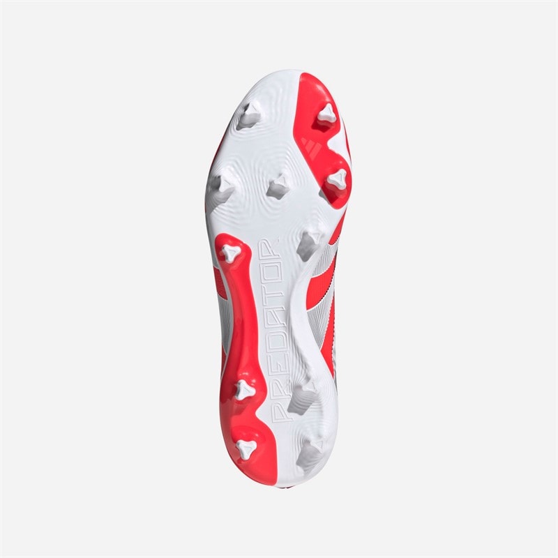 adidas Mens Predator League Laceless FG/MG Firm/Multi Ground Football Boots Lucid Red/Cloud White/Core Black - Image 2