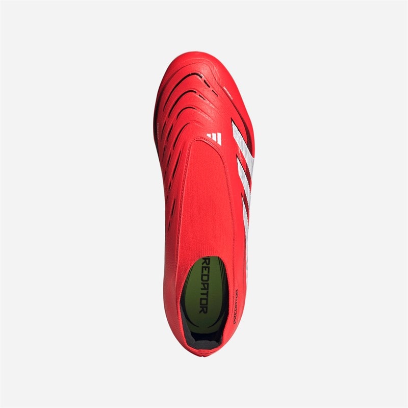 adidas Mens Predator League Laceless FG/MG Firm/Multi Ground Football Boots Lucid Red/Cloud White/Core Black - Image 4