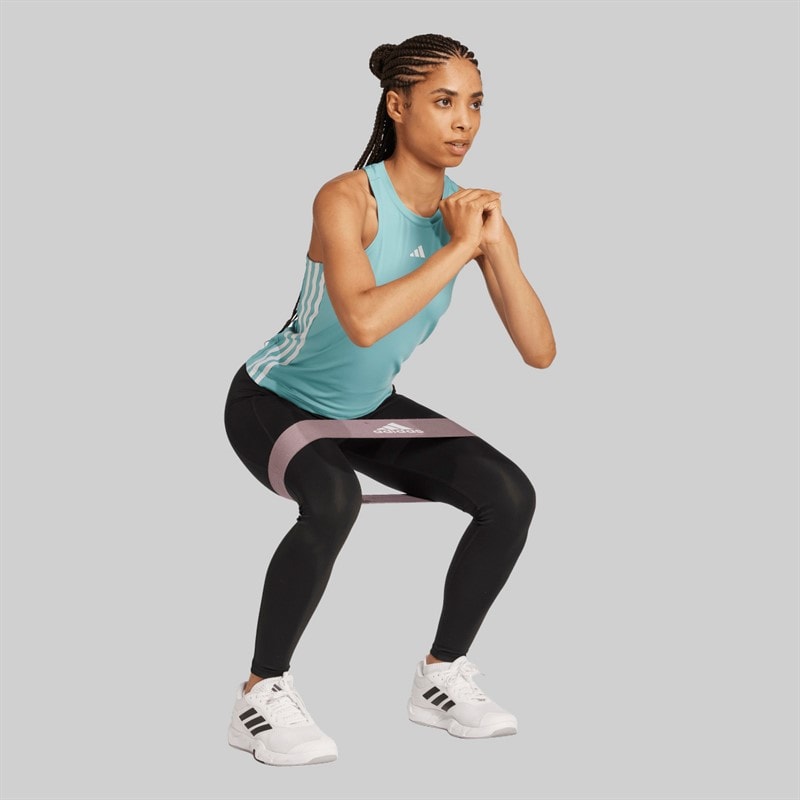 adidas Womens AEROREADY Train Essentials 3-Stripes Tank Top Mint Tone/White - Image 5